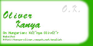 oliver kanya business card